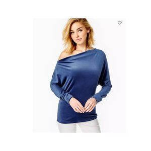 Lilly Pulitzer Sheera One Shoulder Velour Top Size S